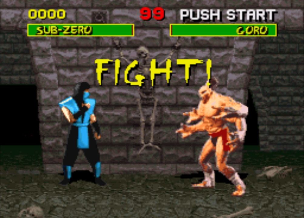 Mortal Kombat (Comparison: International SNES Version - Original Version) 